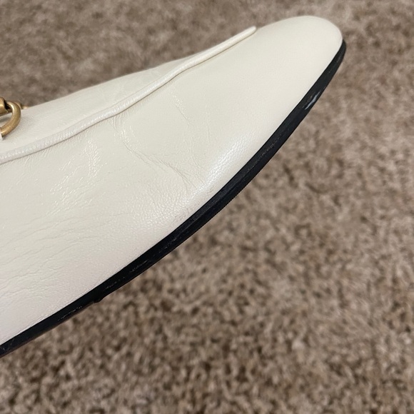GUCCI Princetown Slipper Miles in White Leather - Size 37.5/7.5 - Picture 5 of 8